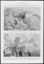 1904 Antique Print - TIBET MILITARY Kangma Monastery Grand Lama Red House (165)