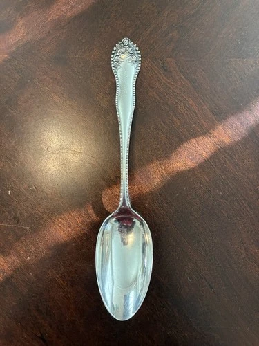 Antique Sterling Silver Gorham Lancaster Rose Serving Spoon
