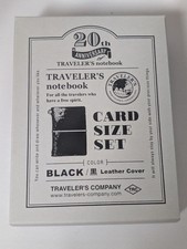 TRAVELERS Notebook Limited Card Size 20th Anniversary Set Black