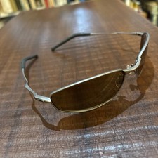 Oakley WHISKER Silver Metal Frame Dark Grey Wire Read Desc