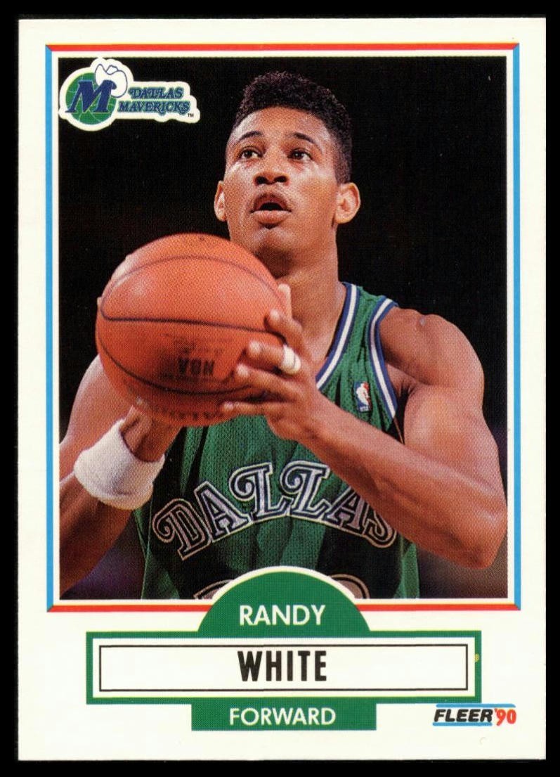 1990-91 Fleer Update #U23 Randy White Rookie Card Dallas Mavericks /RC