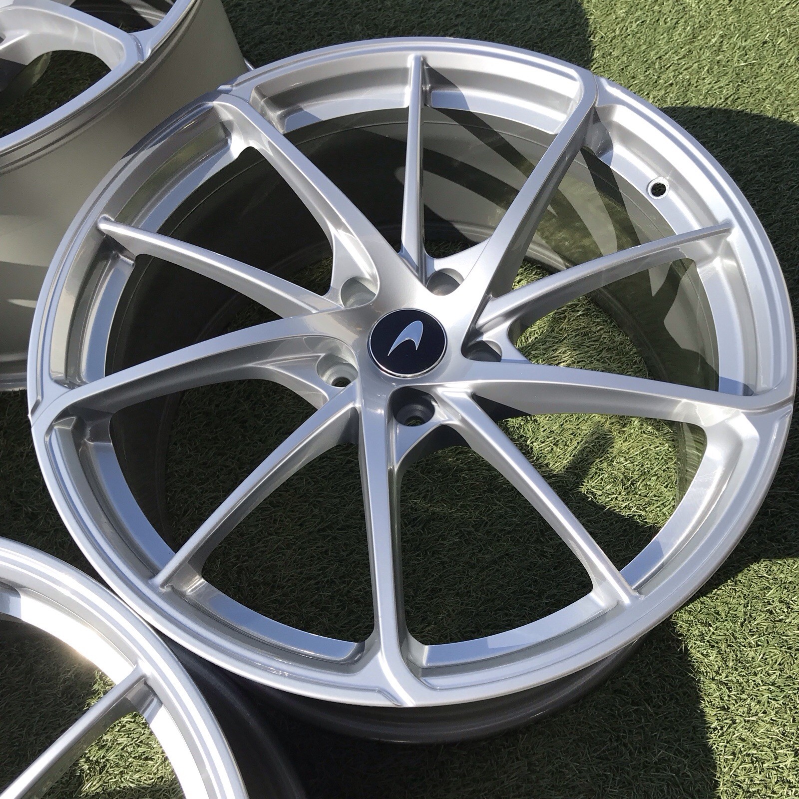 19 20 MCLAREN 750S RIMS OEM GENUINE STOCK SET 4 SILVER 720S