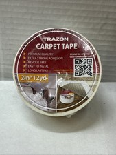 Travon Carpet Tape Double Sided Rug Grippers 2 Inch x 12 Yards White