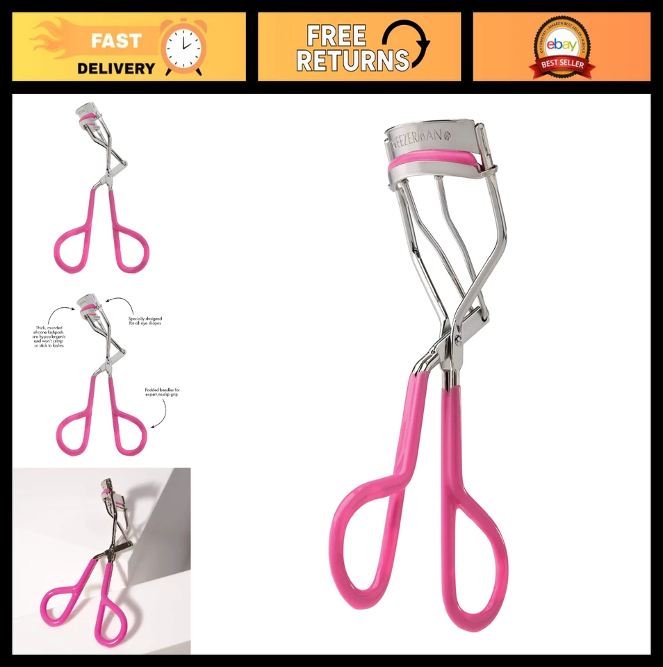 Comfort Grip Eyelash Curler for All Eye Shapes - Neon Pink, Easy to Use, Durable - Image 1 of 4