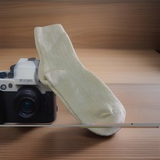 VTG Women's Socks Comfy Soft Ivory Crew Acrylic Blend USA Made Size 9-11