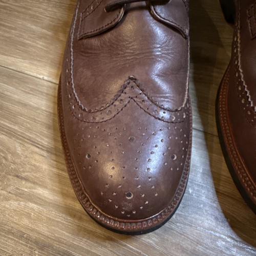 POLO Ralph Lauren Men’s Shoes SZ 12D Bench Made Brown Asher Leather Wingtip - Picture 10 of 14