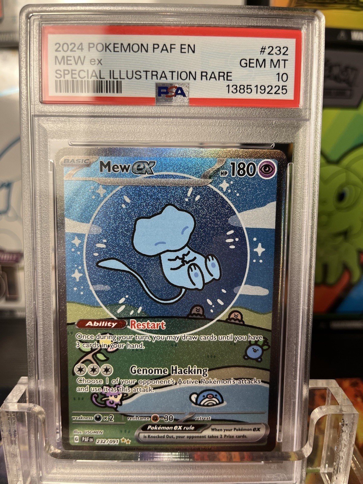 Pokémon PSA 10 Bubble Mew Ex Paldean Fates SIR