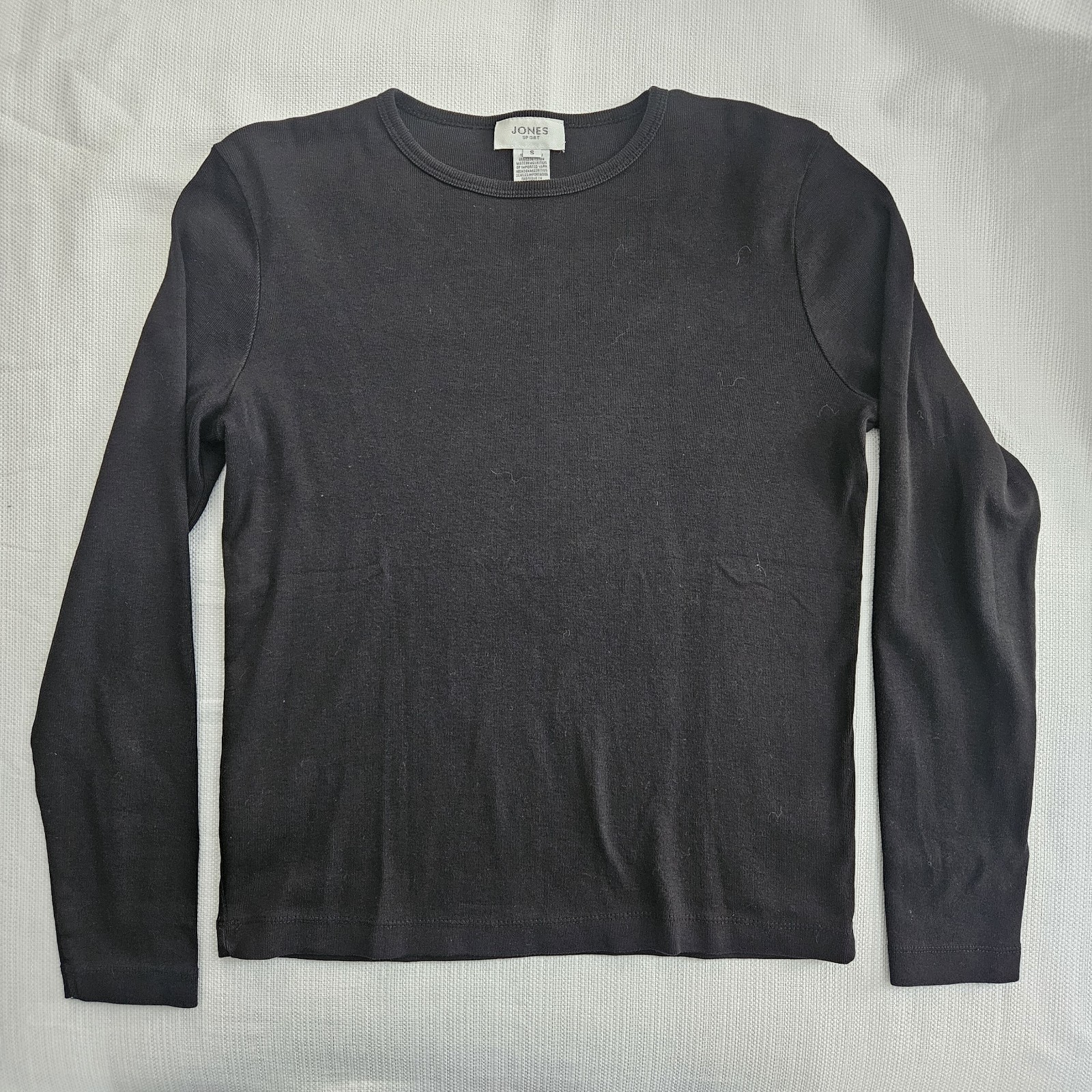 Womens Small Black Long Sleeve Basic Base Layer T… - image 1