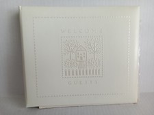 Hallmark Guest Book Ivory Color Binder Style with Open Pkg Extra Sheets Vintage