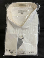 Ike Behar 19 36/37 White Wing Tip Tuxedo Shirt French Cuff