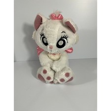 Disney Store Marie Aristocats Plush Stuffed Animal 14" White Pink Bow Toy Kids