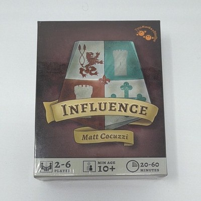 Two Monkeys Studios Influence Strategy Card Game Complete 2-6 Players (2013)