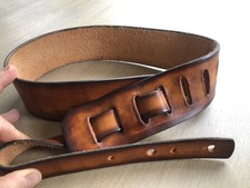 Handmade Cognac Leather Guitar Strap Vintage ...