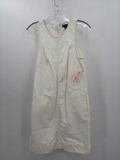 Pre-Owned J Crew White Size 00 Denim Knee Length Sleeveless Dress