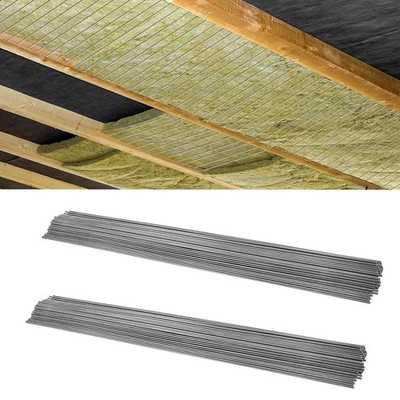 200 Pcs 16 Inch Insulation Support - 16'' Carbon Steel Metal Insulated Wire fo...