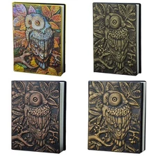 3D Carving Owl Embossed Notebook Journal Notepad Travel Diary Planner Sketchbook