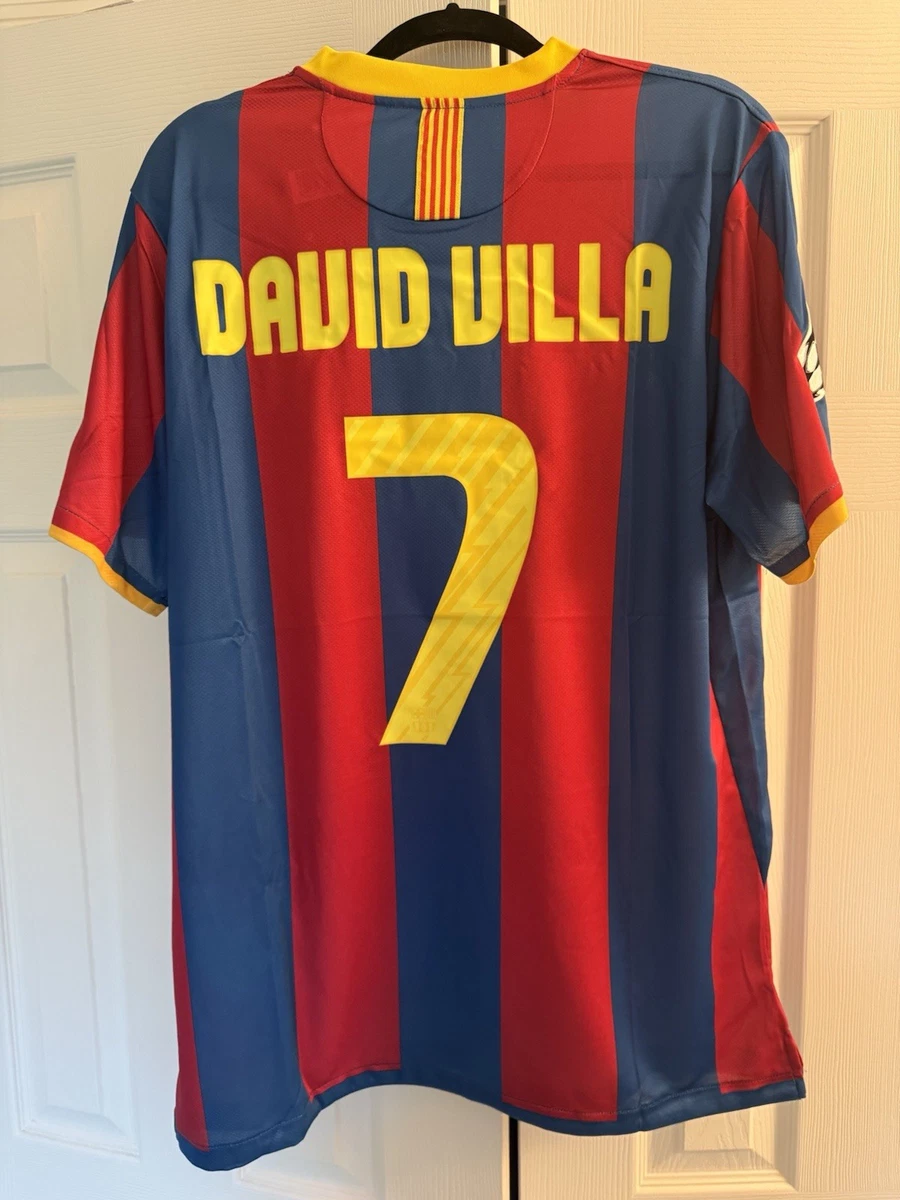 David Villa FC Barcelona International Club Soccer Fan Jerseys for