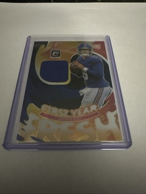 2025 Donruss Optic First Year Fresh Jaxson Dart #FYFBH-JDA Blue Hyper RC Patch