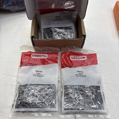 Oregon 3 Pack V81 x3 Replacement Chainsaw Chains 20 Inch Bar 81 Drive