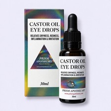 CASTOR OIL EYE DROPS - Pharmaceutical Grade - 30ml glass bottle