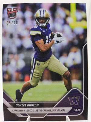 Denzel Boston - 2025-26 Bowman U NOW Football - #35 Black Foil /10