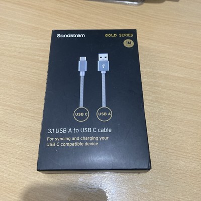 SANDSTROM Gold Series 3.1 USB A auf USB Typ-C Kabel 1m
