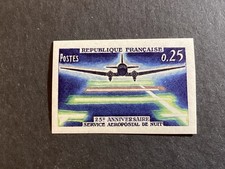 ICOLLECTZONE France 1089 imperf single VF lightly hinged aviation