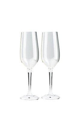 GSI Sports 79332 Nesting Champagne Flute Set Packable Pair