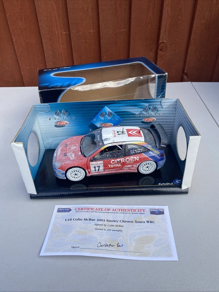 Solido 1:18 Citroen Xsara WRC Monte Carlo 2003 SIGNED BY COLIN McRae with COA — 第 3/4 张图片