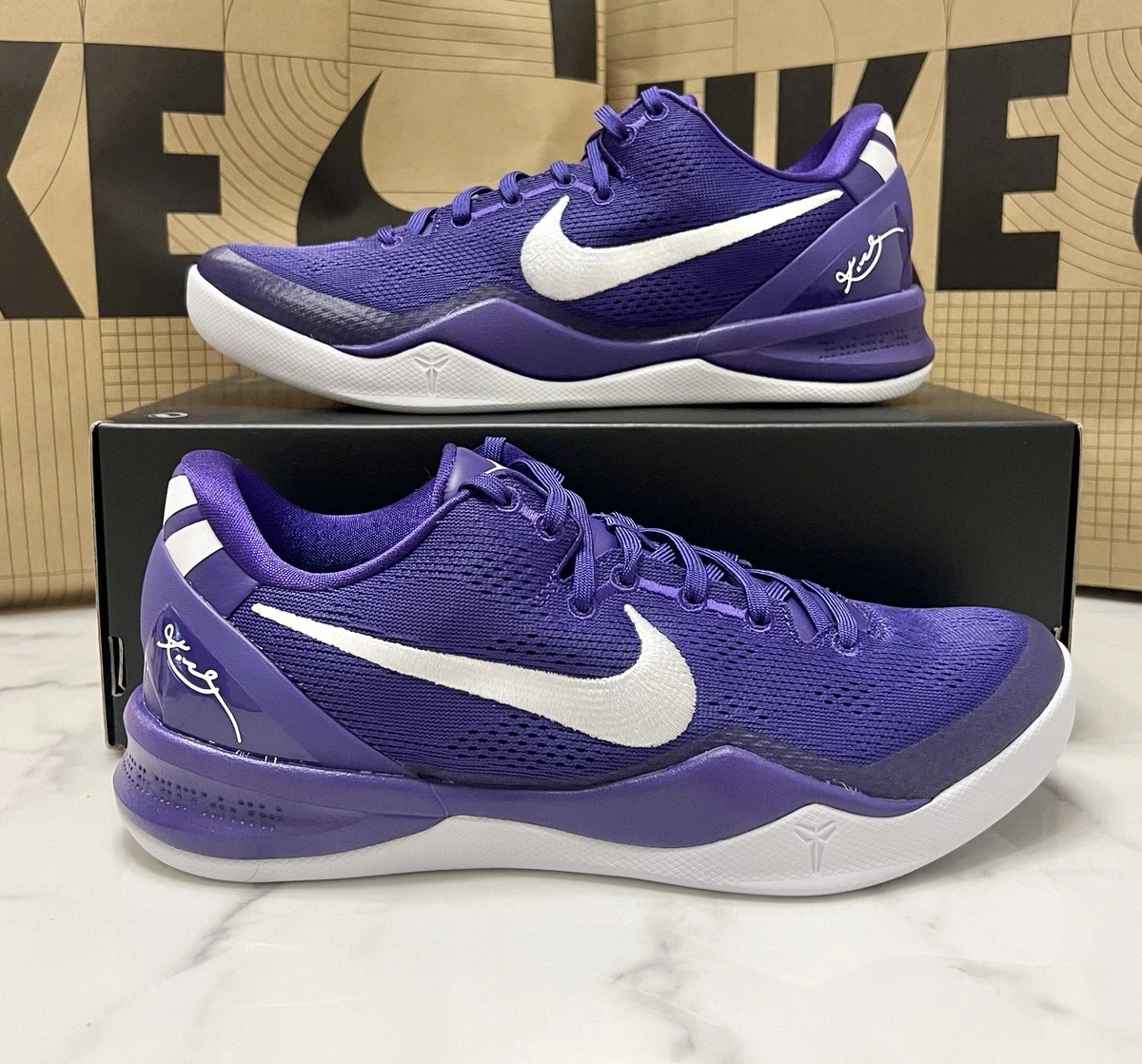 Nike Kobe 8 TB White Court Purple for Sale | Authenticity
