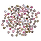 100Pcs Glass Skull Patches Glass Dome Gems DIY Jewelry Making Accessories
