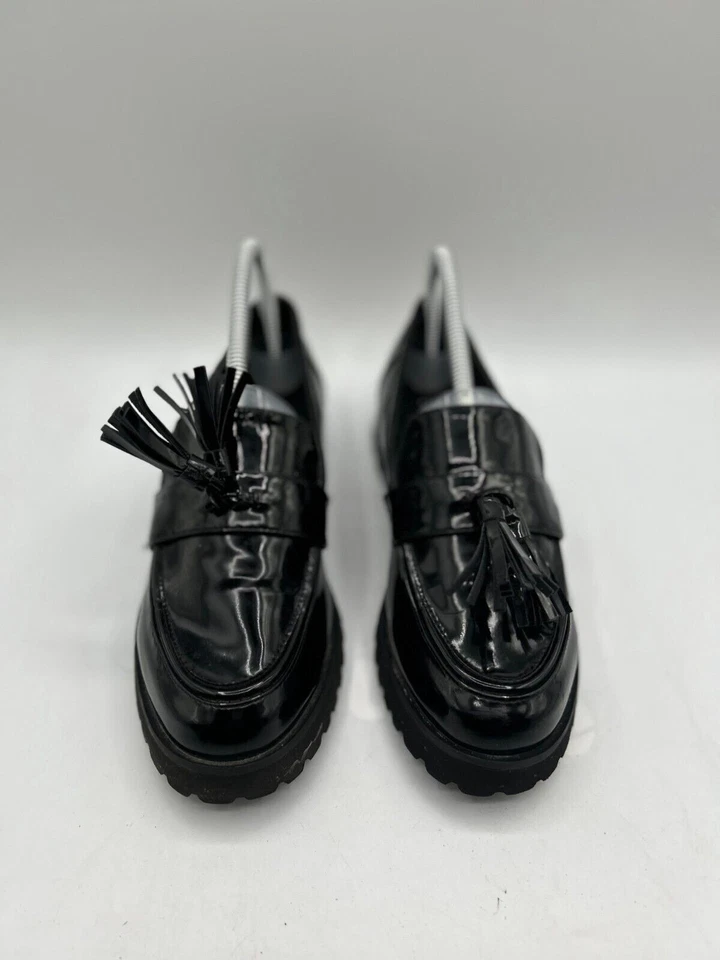 Zapatos informales cómodos sin cordones de charol negro talla 7,5 Jones mocasines para mujer Foto 2 de 4