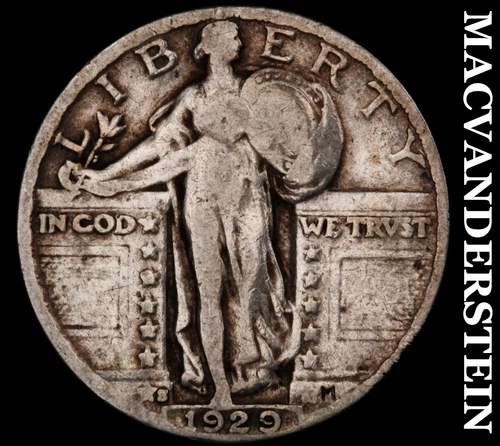 1929-D Silver Standing Liberty Quarter - Scarce  Better Date  No Reserve  #i7614