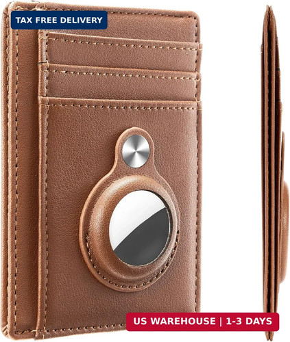 Slim Minimalist Front Pocket Air Tag Wallet Thin Card Holder Wallet | Airtag Hol