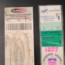 Los Angeles Dodgers 1977 League Championship Original Ticket Stub Aisle 11