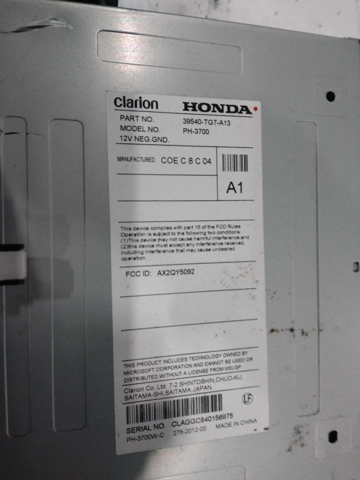 Used Infotainment Display fits: 2018 Honda Pilot display screen roof mounted ent - Image 2 of 4