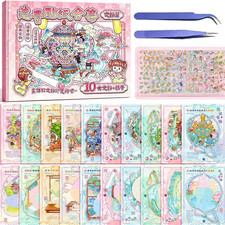 10 Sets 3D Sticker Scene Book,Sticker Therapy for Adults,Fun DIY Gifts