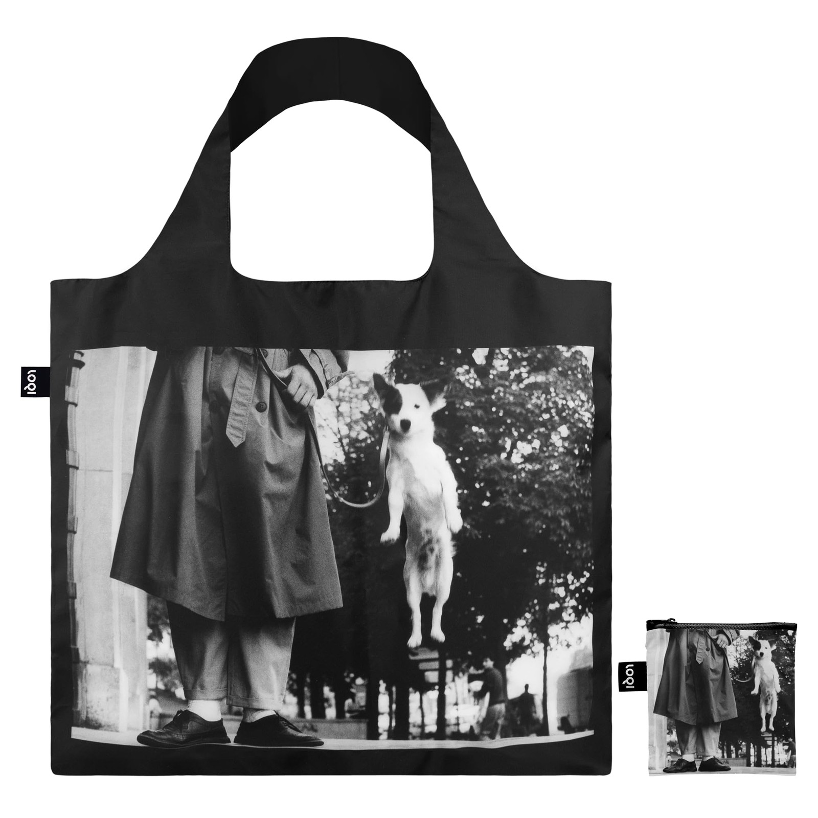 Loqi Magnum Photos Elliott Erwitt Dog Jumping Recycled Bag NUOVO