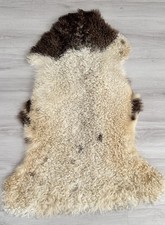 100 Natural Gotland Sheepskin Rug,sheepskin Pelt,Natural Color,White,Beige,Brow