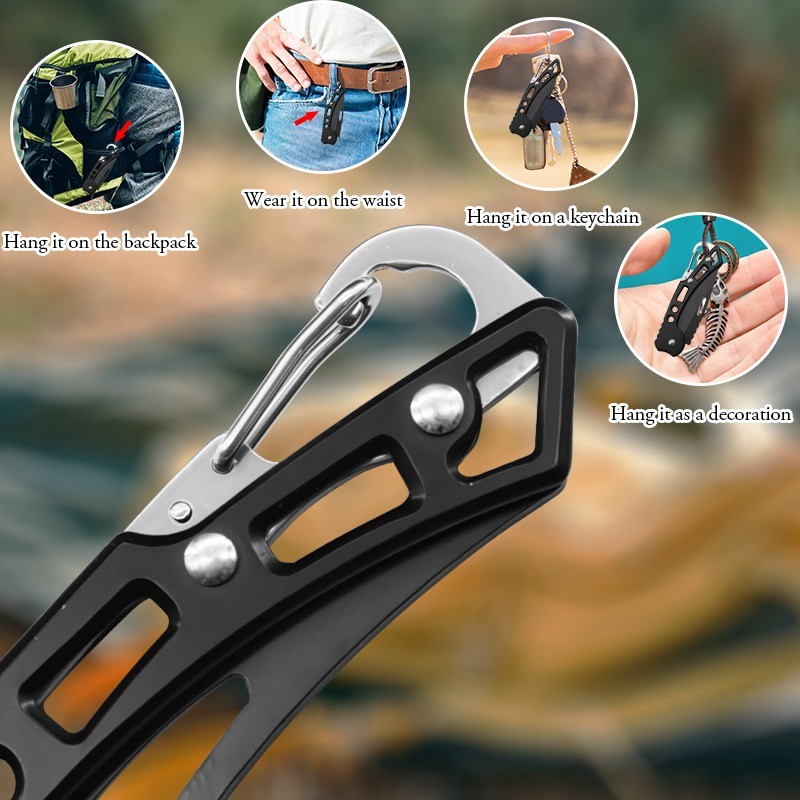 12PCS Stainless Steel Folding Utility Knife Set for Outdoor BBQ Meat Cutting