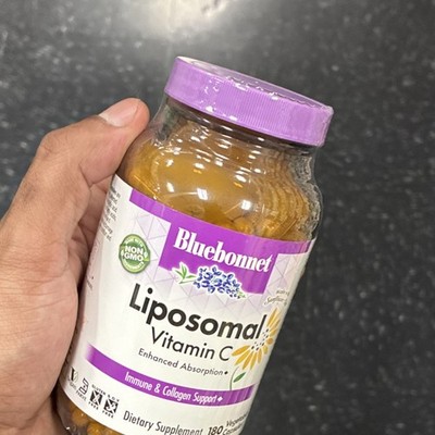 Bluebonnet Liposomal Vitamin C 1000mg Immune Support 180 Vegan Capsules