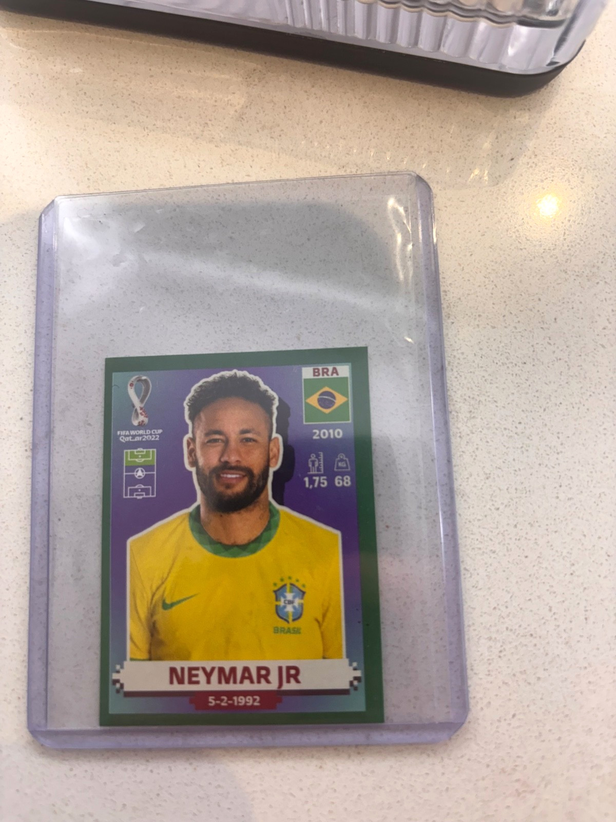 Neymar Jr. 2022 Panini World Cup Stickers #BRA17 Green (1:1,445)