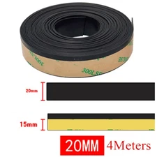 20mm x 4M Rubber Seal Strip Car Door Side Window Glass Edge Sealing Weatherstrip