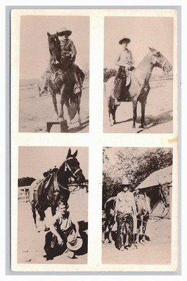 RPPC  From! Wild west Show Cowboy Star Vernon Lemley Kansas Kid  Northbranch
