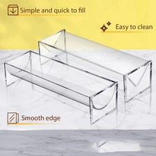 4 Pieces Clear Cracker Tray for Serving Rectangular Cracker Holder Acrylic9084