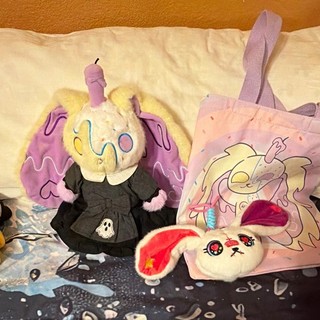 Plushie Dreadful Mile Stone cake rabbit w/ tag ghost dress tote and Alice bag