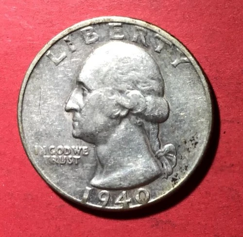 1940S US Washington SILVER Quarter! "San Francisco" Mint! XF! Old US Coin!