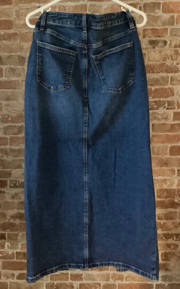 F&F - Ladies Blue Denim Maxi Skirt - Size 12 - NEW - Image 2 of 4