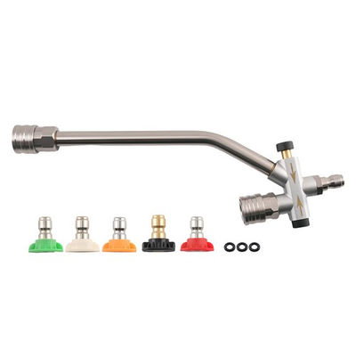 #ad Pressure Washer Foam Lance Dual Use w 5 Spray Nozzles 4000 PSI 1 4quot; Stainless $26.19