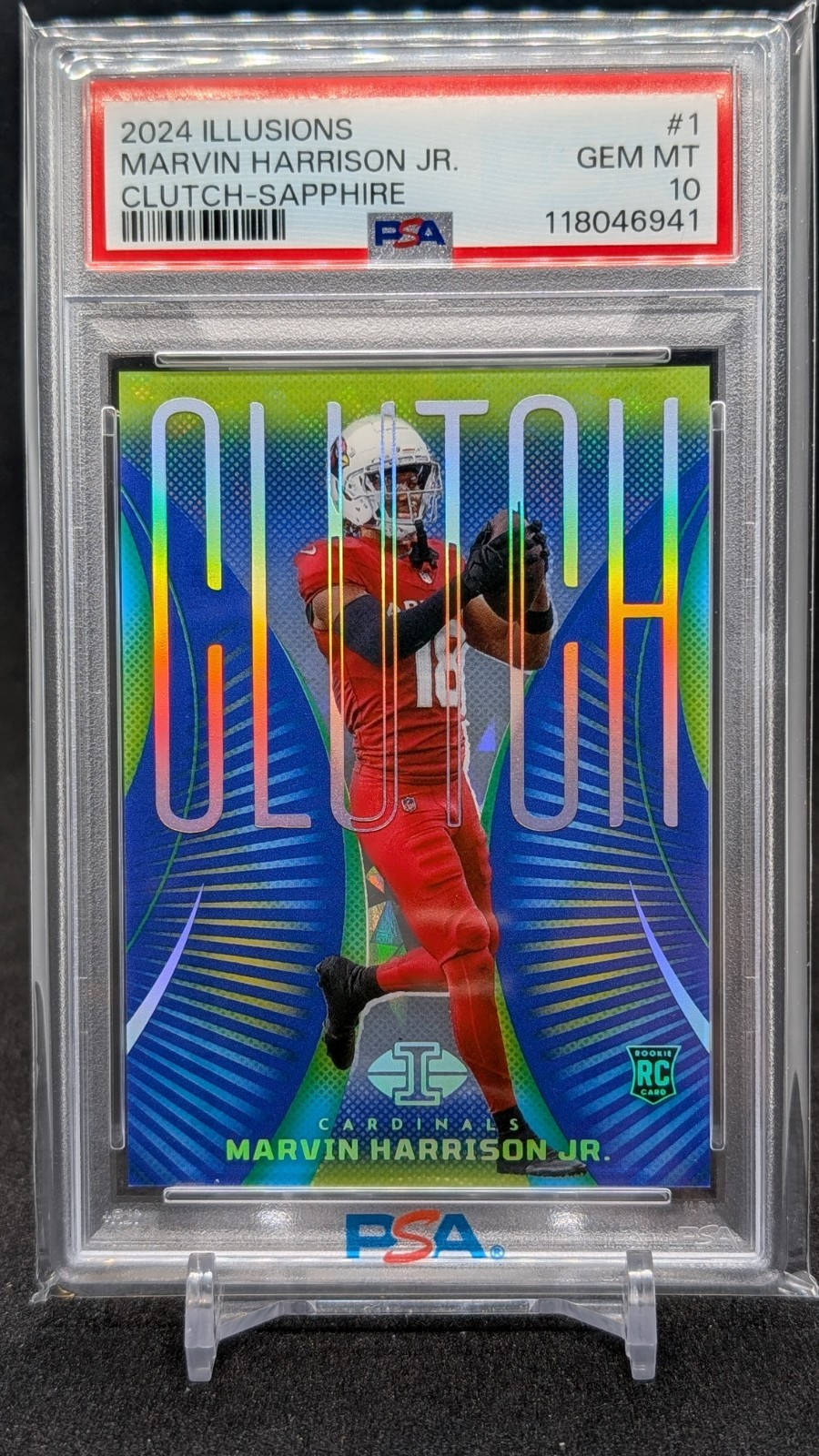 Marvin Harrison Jr. Panini Illusions Clutch #1 Sapphire